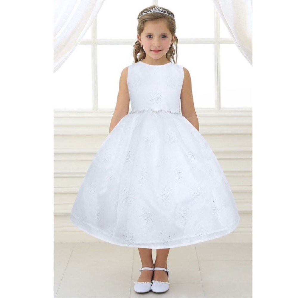 White Organza Short Dress